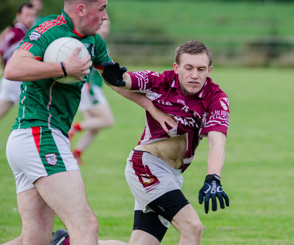 Glen Emmets v Oliver Plunketts in the 2017 Louth Football Divisi